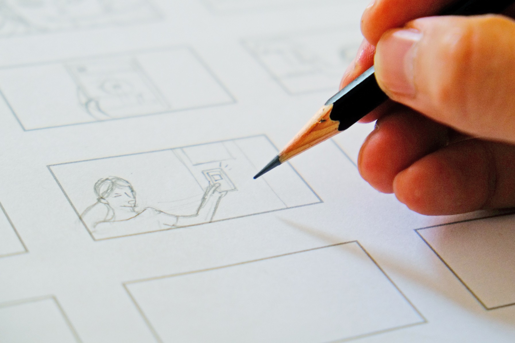 A storyboard under process