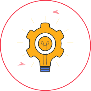 Icon of a bulb, showing concept of critical thinking